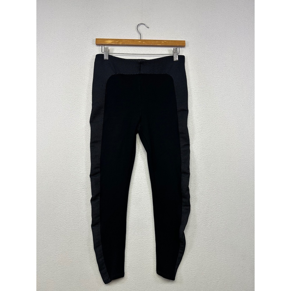 Contemporary Athleisure Zara Basic Womens Size S Black Textured Side Leggings